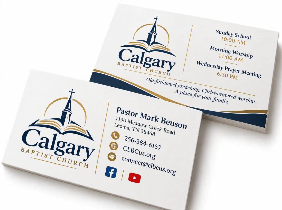 Church Business Cards visual example