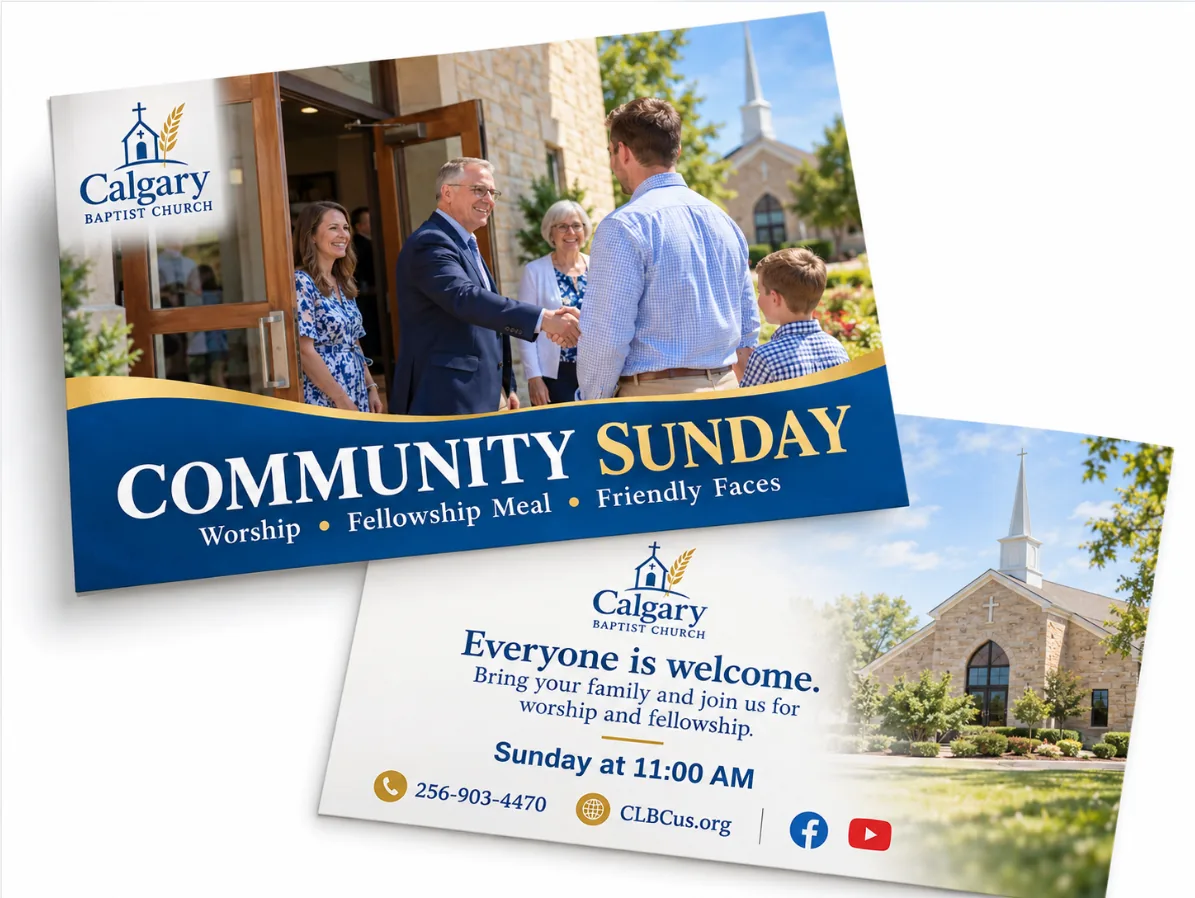 Community Sunday Invitation visual example
