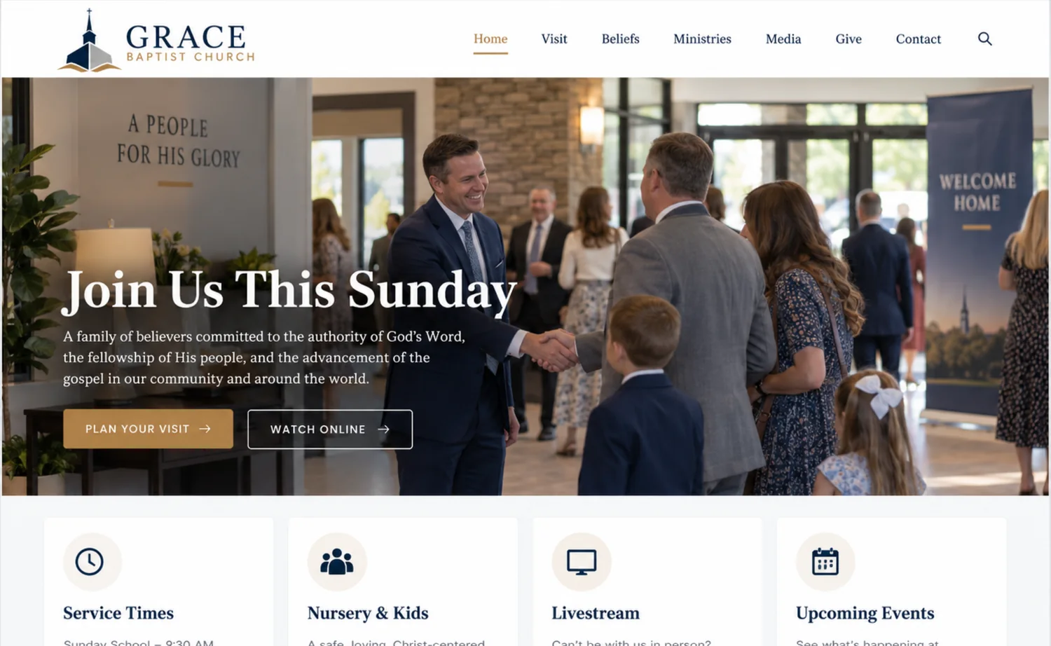 Grace Baptist Church Layout visual example